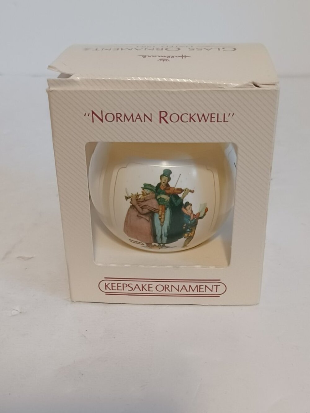 1984 Norman Rockwell - Hallmark Glass Ball Keepsake Ornament